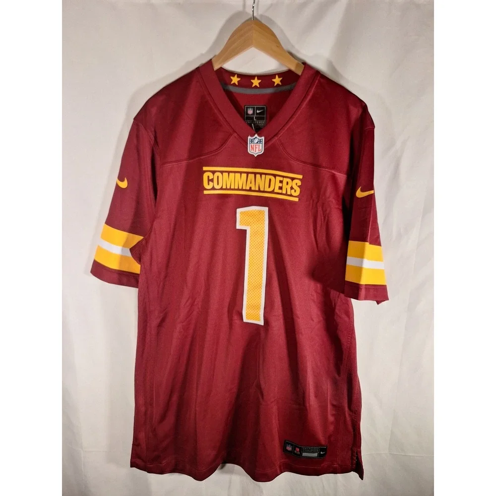 Nike Washington Commanders Mens Jersey Burgundy Gold Dad 1 NFL Size Large